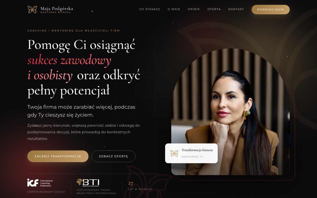 Strona główna Maja Podgórska: projekt GetClient